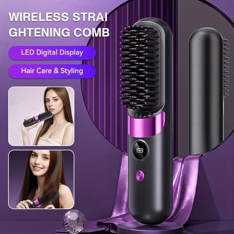USB Hair Straightener & Curler Brush